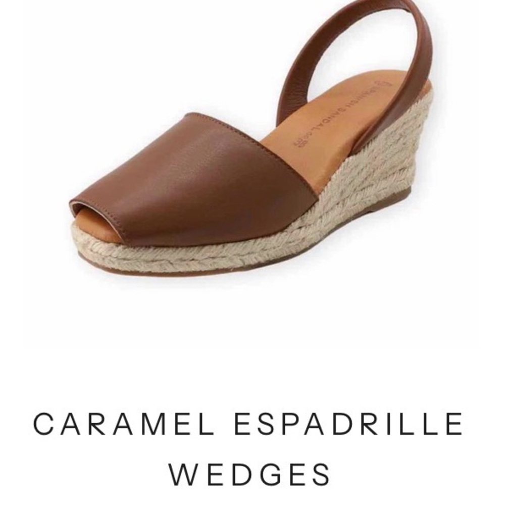 Spanish Sandal Co. Carmel Espadrille Slingback Wedges Sz 38 (7.5). - Picture 5 of 5